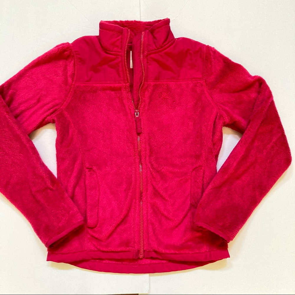 Girls Pink Plush and soft Zip Up Jacket w/pockets